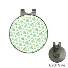 Sweet Doodle Pattern Green Hat Clips with Golf Markers