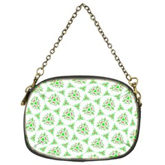 Sweet Doodle Pattern Green Chain Purses (One Side) 