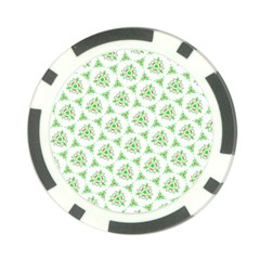 Sweet Doodle Pattern Green Poker Chip Card Guards (10 pack) 