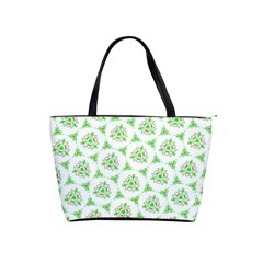 Sweet Doodle Pattern Green Shoulder Handbags