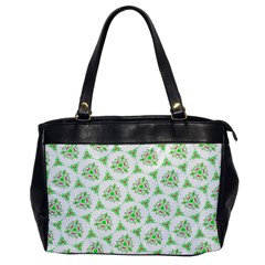 Sweet Doodle Pattern Green Office Handbags