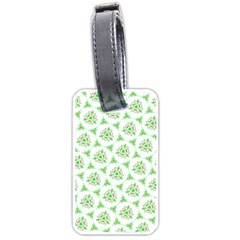 Sweet Doodle Pattern Green Luggage Tags (One Side) 