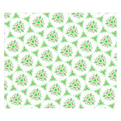 Sweet Doodle Pattern Green Double Sided Flano Blanket (Small) 