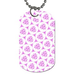 Sweet Doodle Pattern Pink Dog Tag (one Side) by ImpressiveMoments