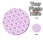 Sweet Doodle Pattern Pink Multi-purpose Cards (Round)  Back 1