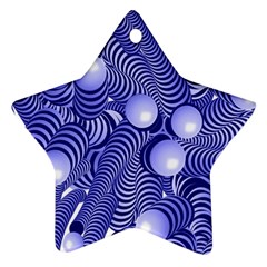 Doodle Fun Blue Ornament (Star) 