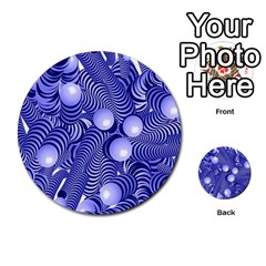 Doodle Fun Blue Multi-purpose Cards (round) 