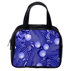 Doodle Fun Blue Classic Handbags (One Side)