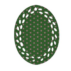 Cute Seamless Tile Pattern Gifts Oval Filigree Ornament (2-side) 