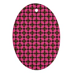 Cute Seamless Tile Pattern Gifts Ornament (oval)  by GardenOfOphir