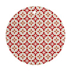 Cute Seamless Tile Pattern Gifts Round Ornament (two Sides)  by GardenOfOphir