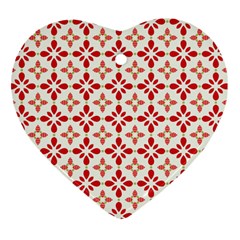 Cute Seamless Tile Pattern Gifts Heart Ornament (2 Sides) by GardenOfOphir