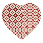 Cute Seamless Tile Pattern Gifts Heart Ornament (2 Sides) Front