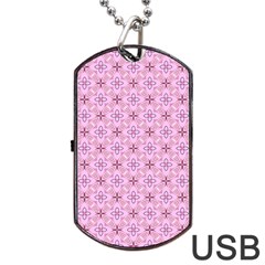 Cute Seamless Tile Pattern Gifts Dog Tag Usb Flash (one Side)