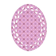 Cute Seamless Tile Pattern Gifts Oval Filigree Ornament (2-side) 