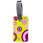 Florescent Yellow Pink Abstract  Luggage Tags (One Side)  Front