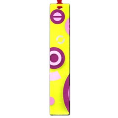 Florescent Yellow Pink Abstract  Large Book Marks by OCDesignss