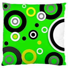 Florescent Green Yellow Abstract  Large Flano Cushion Cases (two Sides)  by OCDesignss