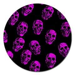 Purple Skulls  Magnet 5  (round) by ImpressiveMoments