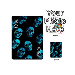 Skulls Blue Playing Cards 54 (mini)  by ImpressiveMoments