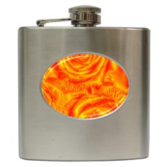 Gorgeous Roses, Orange Hip Flask (6 oz)