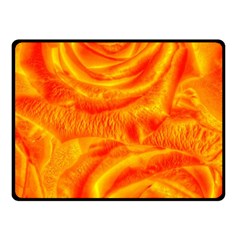 Gorgeous Roses, Orange Fleece Blanket (Small)