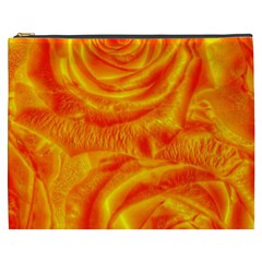 Gorgeous Roses, Orange Cosmetic Bag (XXXL) 