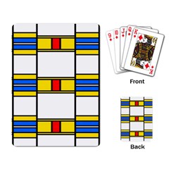 Colorful Squares And Rectangles Pattern Playing Cards Single Design by LalyLauraFLM
