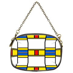 Colorful Squares And Rectangles Pattern Chain Purse (two Sides) by LalyLauraFLM