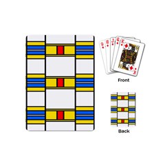 Colorful Squares And Rectangles Pattern Playing Cards (mini) by LalyLauraFLM
