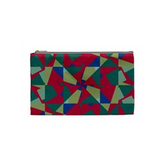 Shapes In Squares Pattern Cosmetic Bag (small) by LalyLauraFLM