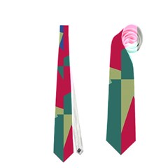 Shapes In Squares Pattern Necktie by LalyLauraFLM
