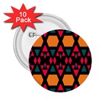 Rhombus and other shapes pattern 2.25  Button (10 pack) Front