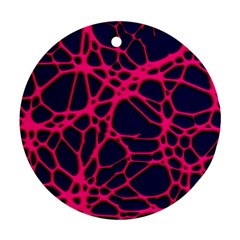 Hot Web Pink Round Ornament (two Sides)  by ImpressiveMoments