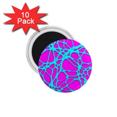 Hot Web Turqoise Pink 1.75  Magnets (10 pack) 