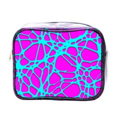 Hot Web Turqoise Pink Mini Toiletries Bags