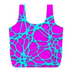 Hot Web Turqoise Pink Full Print Recycle Bags (L)  Front