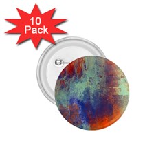 Abstract in Green, Orange, and Blue 1.75  Buttons (10 pack)