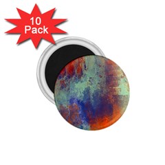 Abstract in Green, Orange, and Blue 1.75  Magnets (10 pack) 