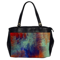 Abstract in Green, Orange, and Blue Office Handbags