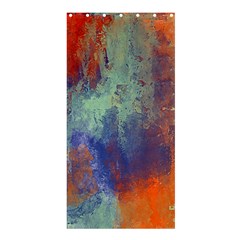 Abstract in Green, Orange, and Blue Shower Curtain 36  x 72  (Stall) 