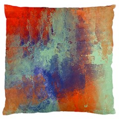 Abstract in Green, Orange, and Blue Standard Flano Cushion Cases (Two Sides) 