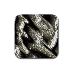 Brilliant Metal 5 Rubber Square Coaster (4 pack) 