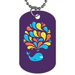 Colorful Happy Whale Dog Tag (One Side) Front