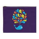 Colorful Happy Whale Cosmetic Bag (XL) Front