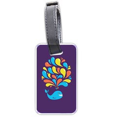 Colorful Happy Whale Luggage Tags (one Side)  by CreaturesStore