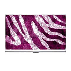 Purple Zebra Print Bling Pattern  Business Card Holders by OCDesignss