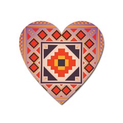 Rustic Abstract Design Magnet (heart) by LalyLauraFLM