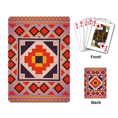 Rustic Abstract Design Playing Cards Single Design by LalyLauraFLM