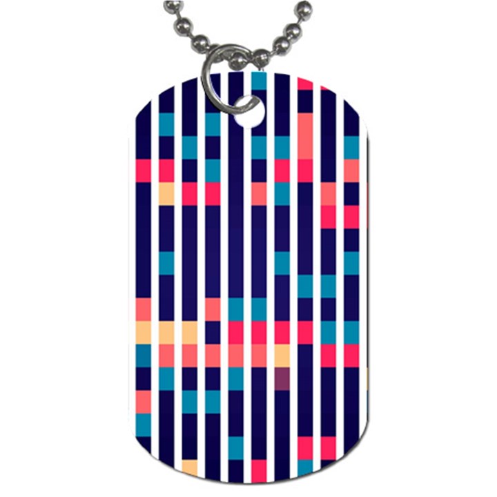 Stripes and rectangles pattern Dog Tag (Two Sides)